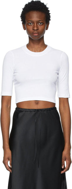 Rosetta Getty White Cotton Cropped T-Shirt - Rosetta Getty White Cotton Cropped T-shirt - Rosetta Getty White Cotton 자른 티셔츠