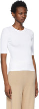 Rosetta Getty White Cropped Sleeve T-Shirt