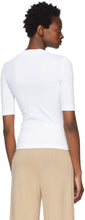 Rosetta Getty White Cropped Sleeve T-Shirt