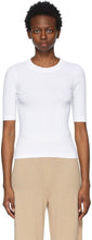 Rosetta Getty White Cropped Sleeve T-Shirt - Rosetta Getty White Cropped mancheve T-shirt - Rosetta Getty 화이트 자른 소매 티셔츠