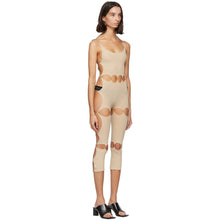 Rui Beige Nylon Unitard Bodysuit