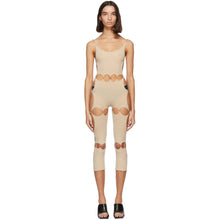 Rui Beige Nylon Unitard Bodysuit