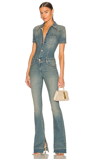 SER.O.YA Fallon Jumpsuit in Blue SER.O.YA Fallon Jumpsuit en bleu Ser.o.ya Fallon连身裤穿着蓝色