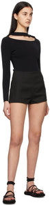SIR. Black Andre Paneled Shorts
