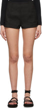 SIR. Black Andre Paneled Shorts - MONSIEUR. Short lambris noir Andre - 선생님. 블랙 앤드 패널 반바지