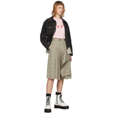 SJYP Beige Check Culotte Shorts
