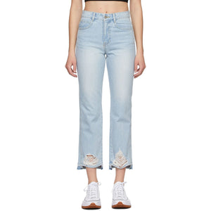 SJYP Blue Sideline Jeans - SJYP Blue Lideline Jeans - Sjyp 블루 사이드 라인 청바지