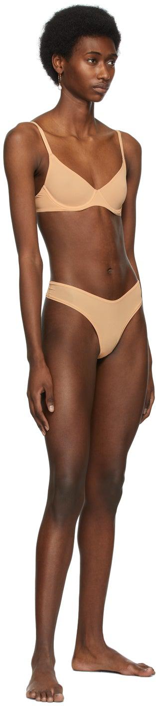SKIMS Beige Jelly Sheer Dipped Thong