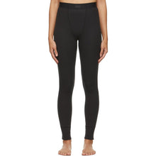 SKIMS Black Cotton Rib Leggings - Skims Leggings noirs en coton noir - 검은 코튼 늑골 레깅스를 훑어보십시오
