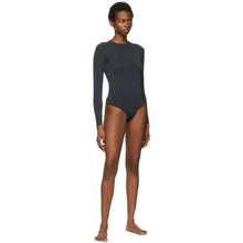 SKIMS Black Essential Thong Long Sleeve Bodysuit