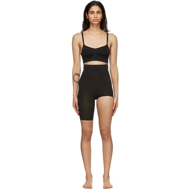 SKIMS Black Seamless Sculpt Solution Shorts - Skims Black sans soudure Sculpture Solution Short - kms 검은 색 원활한 조각 솔루션 반바지