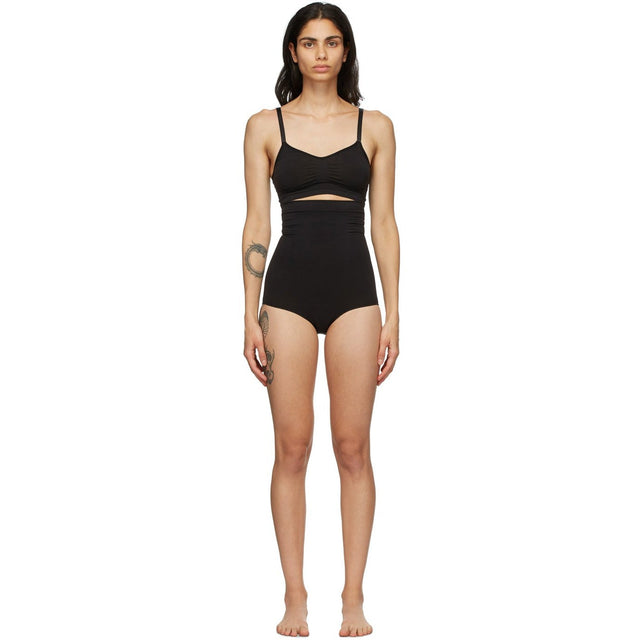SKIMS Black Seamless Sculpting High Waist Briefs - Skims Sculpture sans soudure Noir Sculpture haute taille haute - kims 검은 색 원활한 조각 높은 허리 팬티