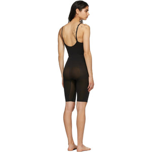 SKIMS Black Seamless Sculpting Mid-Thigh Bodysuit