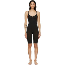 SKIMS Black Seamless Sculpting Mid-Thigh Bodysuit - Skims Body Sculptant à mi-hauteur sculptée sans soudure noir - kims 검은 색 원활한 조각 중반 허벅지 bodysuit.