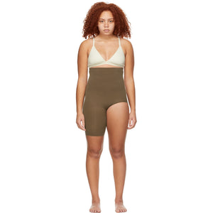 SKIMS Brown Seamless Sculpt Solution Shorts - Skims Brown Seamless Sculpture Solution Short - 탈지 갈색 원활한 조각 솔루션 반바지