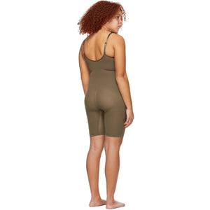 SKIMS Brown Seamless Sculpting Mid-Thigh Bodysuit