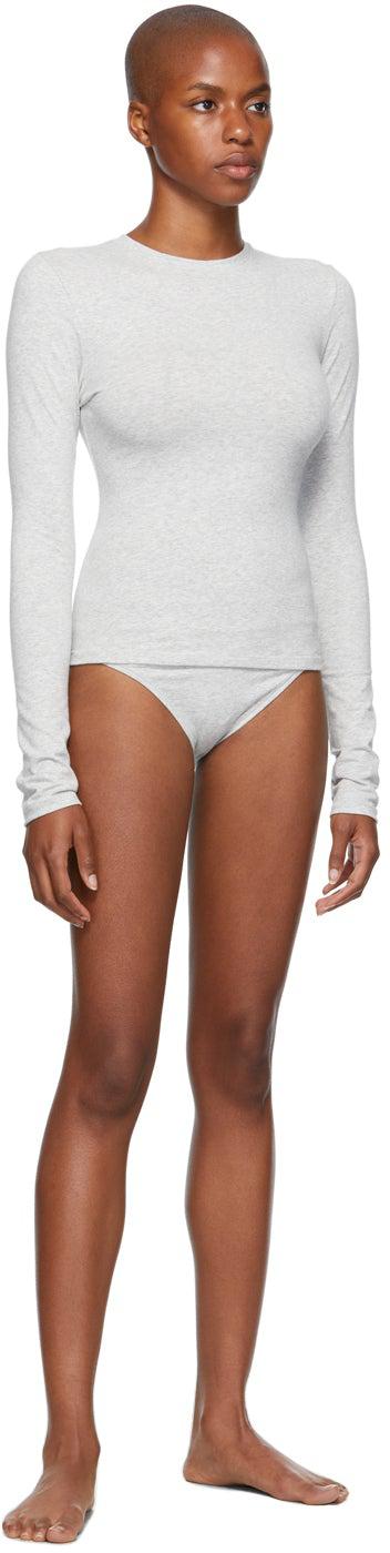 SKIMS Grey Cotton 2.0 Jersey Long Sleeve T-Shirt