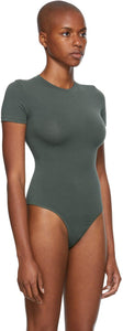 SKIMS Cotton Short Sleeve T-Shirt Bodysuit Deep Sea 3XL