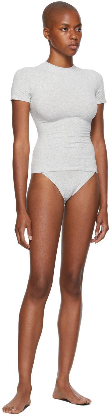 SKIMS Grey Cotton 2.0 Jersey T-Shirt