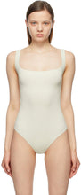 SKIMS Off-White Cotton Rib Bodysuit - Skims Body coton blanc coton blanc - 흉터가 나오는 면화 갈비뼈 바디 수트