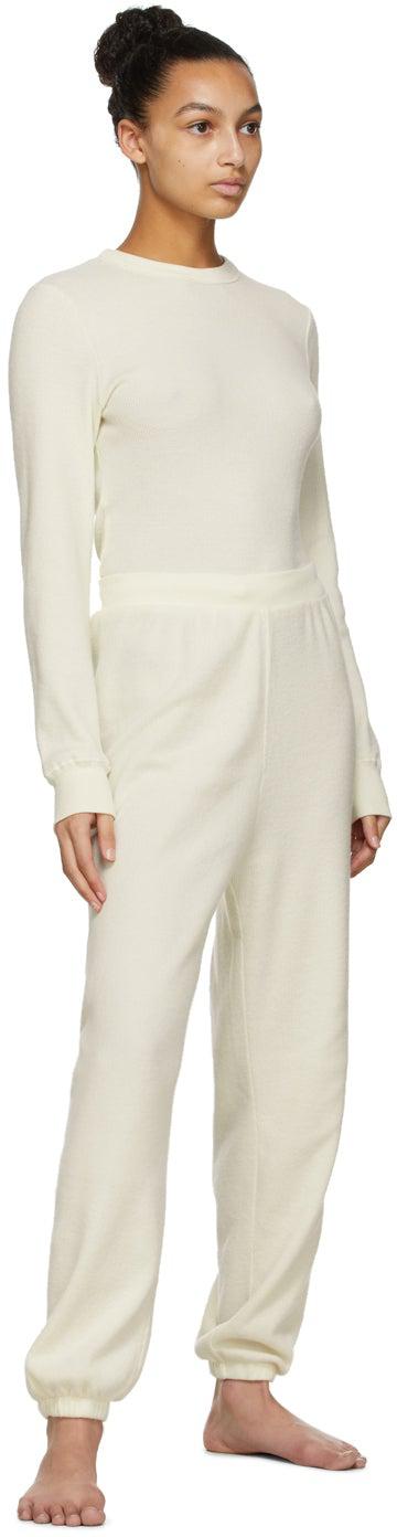 SKIMS Off-White Waffle Long Sleeve T-Shirt