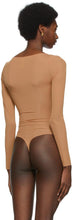 SKIMS Tan Jelly Sheer Long Sleeve Bodysuit