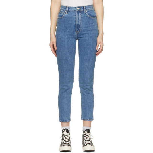 SLVRLAKE Blue Beatnik Ankle Jeans - SLVRLAKE Blue Beatnik Chevle Jeans - SLVRLAKE BEATNIK ANKLE 청바지