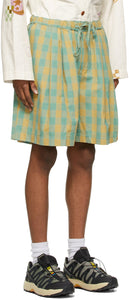 STORY mfg. Green Gingham Bridge Shorts