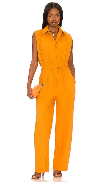 SWF Sleeveless Jumpsuit in Orange Combinaison SWF sans manches en orange SWF无袖连身裤穿着橙色