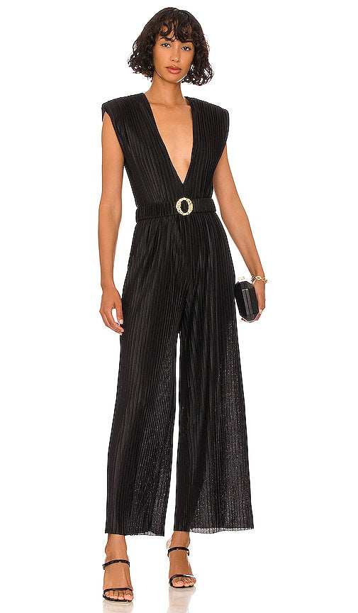 Sabina Musayev Saffron Jumpsuit in Black Sabina Musayev Saffron à sauts en noir Sabina Musayev藏红花连身裤穿着黑色