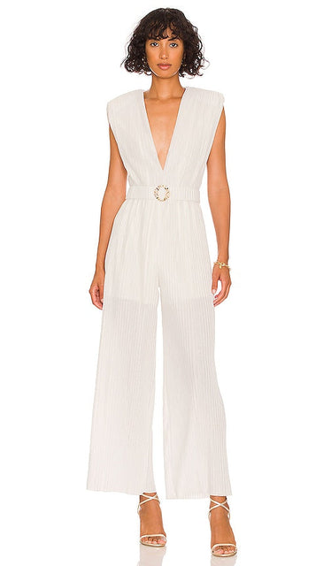 Sabina Musayev Saffron Jumpsuit in White Sabina Musayev Saffron à sauts en blanc Sabina Musayev藏红花连身裤穿着白色
