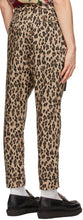 Sacai Beige Leopard Archive Print Mix Trousers