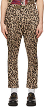 Sacai Beige Leopard Archive Print Mix Trousers - Pantalon de mélange d'archives de léopard Sacai beige - Sacai Beige Leopard 아카이브 인쇄 믹스 바지
