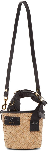 Sacai Beige Woven Micro Hybrid Marche Bag - Sac Micro Hybride Micro Hybride Sacai Beige - Sacai Beige 짠 마이크로 하이브리드 Marche Bag.