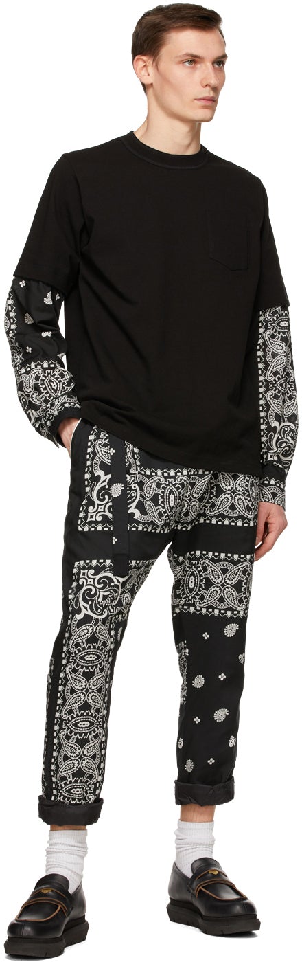 Sacai Black Archive Print Mix Trousers