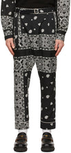 Sacai Black Archive Print Mix Trousers - Pantalon de mélange d'archivage noir Sacai - Sacai 블랙 아카이브 인쇄 믹스 바지