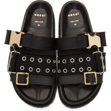 Sacai Black Belted Sandals - Sandales Ceinturées noires Sacai - 사마이 블랙 벨트 샌들