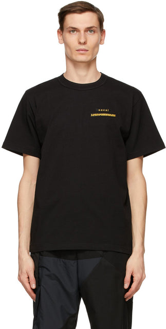 Sacai Black Hank Willis Thomas Edition Graphic T-Shirt - T-shirt graphique Sacai Noir Hank Willis Thomas Edition - Sacai Black Hank Willis Thomas Edition 그래픽 티셔츠