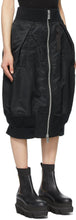Sacai Black Nylon Zip-Up Bomber Skirt