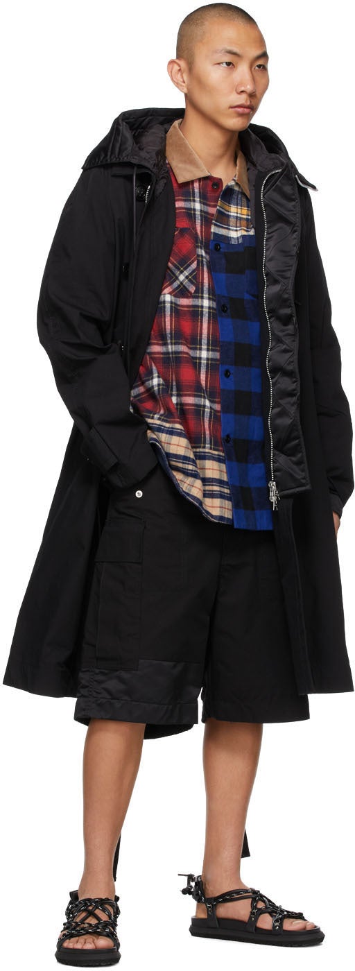 Sacai Black Oxford Coat