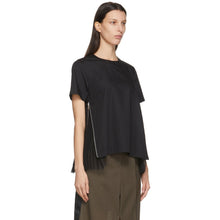 Sacai Black Poplin Zip T-Shirt