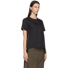 Sacai Black Poplin Zip T-Shirt