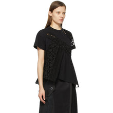 Sacai Black Star Embroidered T-Shirt