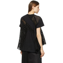 Sacai Black Star Embroidered T-Shirt