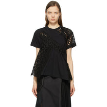 Sacai Black Star Embroidered T-Shirt - T-shirt brodé Sacai Black Star Brodé - Sacai Black Star 수 놓은 T 셔츠