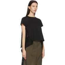 Sacai Black Star Lace Drape T-Shirt