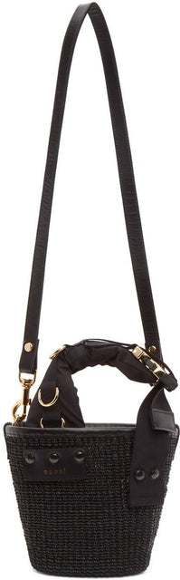 Sacai Black Woven Micro Hybrid Marche Bag - Sac de Marches Hybride Micro Hybride Sacai Noir - Sacai Black Woven Micro Hybrid Marche Bag.