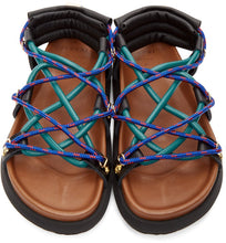 Sacai Brown Double Lace-Up Sandals