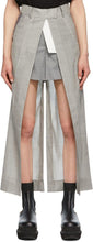 Sacai Grey Open Face Suiting Trouser Shorts - Sacai Grey Open Face Cuitant Pantalon Pantalon - Sacai Gray open face somet trouser shorts