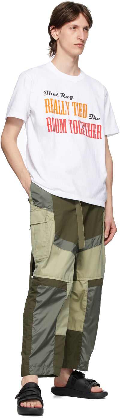 Sacai Khaki Cotton-Blend Cargo Pants